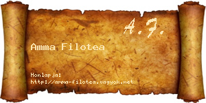 Amma Filotea névjegykártya